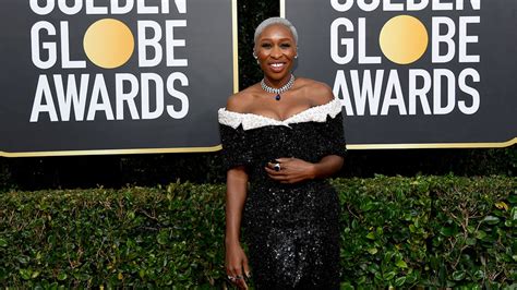 Cynthia Erivo arrives at the 2020 Golden Globe Awards - ABC7 San Francisco