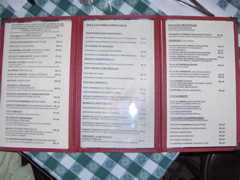 Menu at Polish Village, Such a deal! 2006 | Lovely tradition… | Flickr