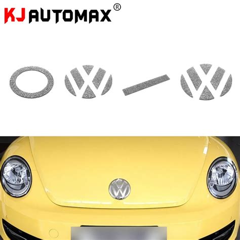 For Volkswagen Beetle Bling Crystal Emblem Sticker Car Styling ...