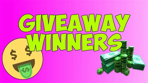 1000 ROBUX GIVEAWAY WINNERS! - YouTube