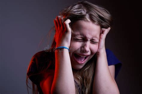 Portrait Of Unhappy Screaming Teen Girl Stock Photography - Image: 32229492