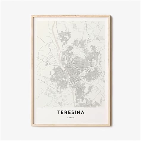 Map of Teresina Teresina Map Print Teresina Map Poster City - Etsy