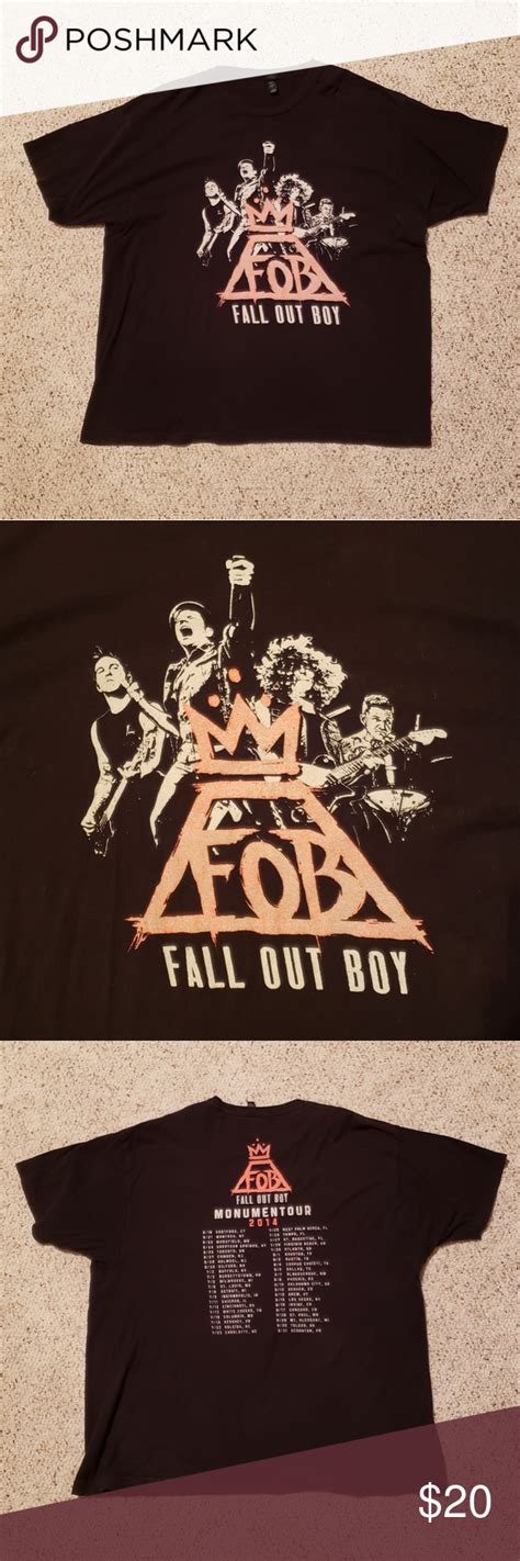 Fall Out Boy 2014 Concert Black Shirt | Black shirt, Fall out boy ...