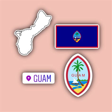 Guam Sticker Pack Guam Stickers Guam Flag - Etsy