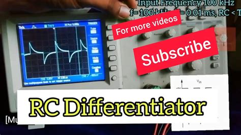 RC Differentiator Circuit | Circuit Diagram | Breadboard Wiring | DSO - YouTube