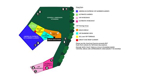 BST Hyde Park Festival Map - Kylie 2024