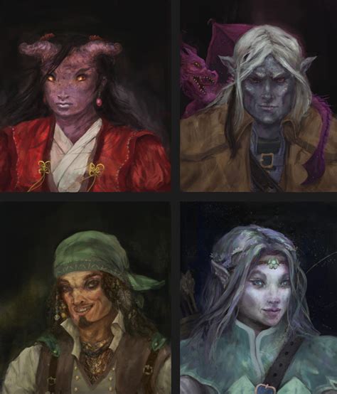 High Rollers DnD Portraits by PrimordialSeven on DeviantArt