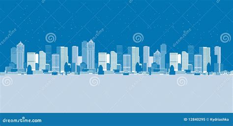 Cityscape Background, Urban Art Stock Vector - Illustration of architecture, night: 12840295