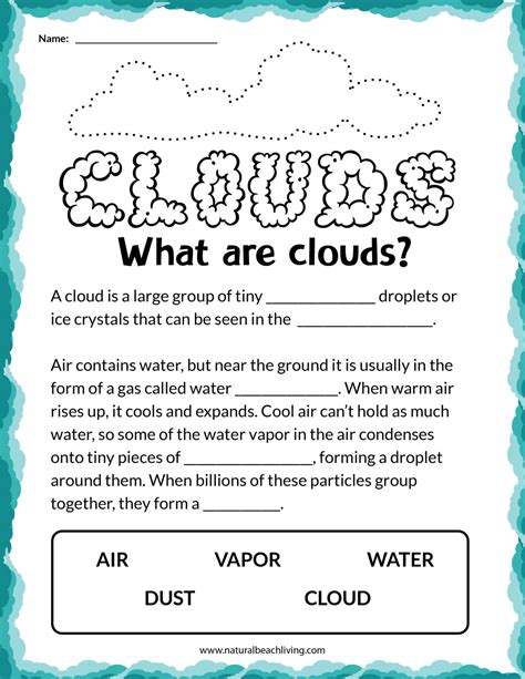 Clouds Activities for Kindergarten and Types of Clouds Activities ...