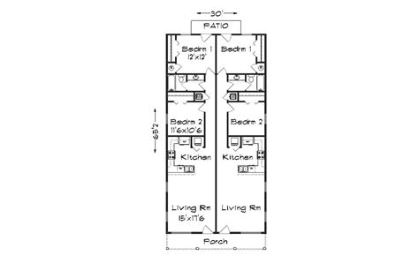 14 Narrow Lot Duplex House Plans Ideas - House Plans | 21345