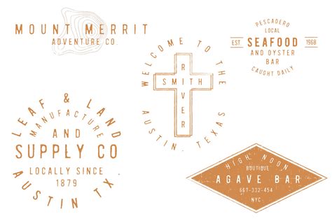 The vintage logo & font super bundle | Creative Illustrator Templates ~ Creative Market