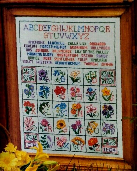 Pattern Flower Alphabet | Cross Stitch