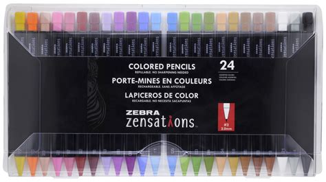 Zebra Zensations Colored Pencils, Assorted Colors, Set of 24 - Walmart.com