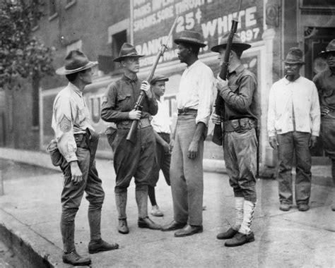 Chicago: Race Riot, 1919. /Nnational Guardsmen Questioning An African ...