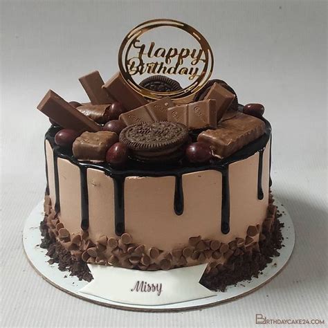 Chocolate Birthday Cake Images With Name Free Download