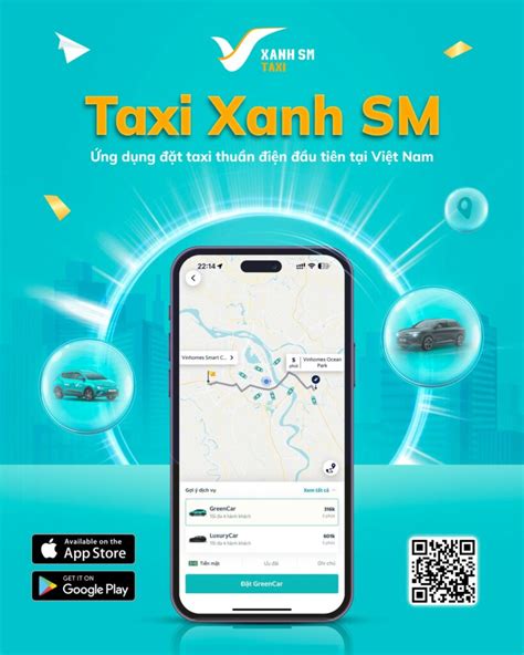 Taxi Xanh SM: App đặt xe taxi điện trên điện thoại thông minh