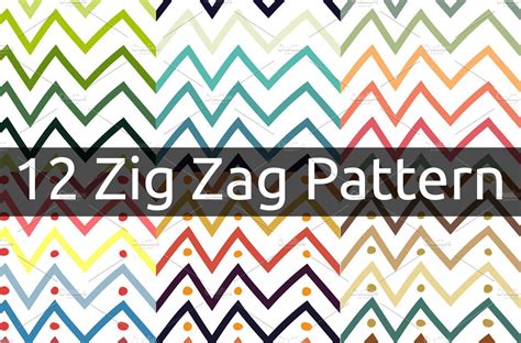 Zig Zag Pattern | Graphic Patterns ~ Creative Market