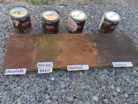 Behr wood stain fence chocolate, Cordova brown, Chestnut and antique brass color... - Modern ...