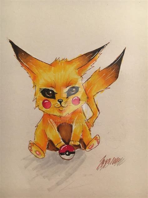 Colored Version of Realistic Pikachu~ by JazyArt on DeviantArt