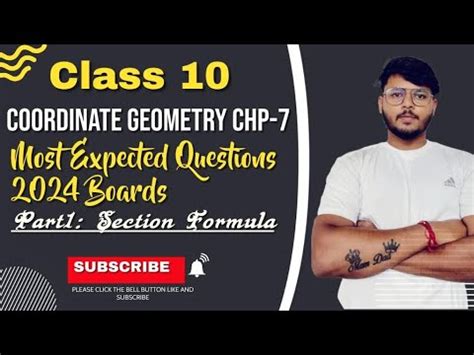 Coordinate Geometry || Most Expected questions|| Boards 2024 Class 10 chapter -7 - YouTube