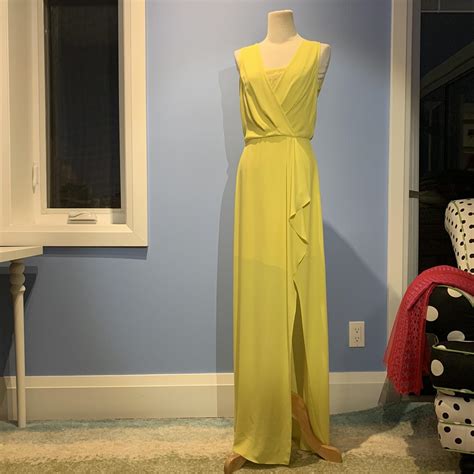 BCBG prom dress bright yellow size 2, never been... - Depop