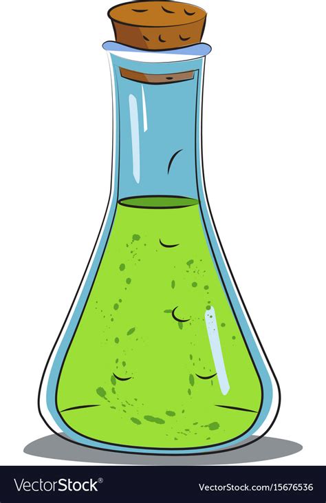 Cartoon image of chemical reaction Royalty Free Vector Image