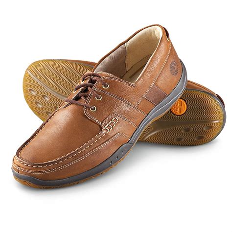 Men's Timberland® Earthkeepers® 3-eyelet Boat Shoes, Earth Brown - 230285, Boat & Water Shoes at ...