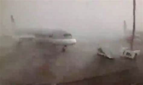 Flights: Shocking moment Qatar Airways plane crash spotted amid storm in viral video | Travel ...