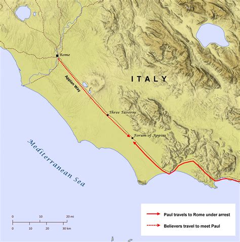 Believers Meet Paul on the Appian Way – Bible Mapper Atlas