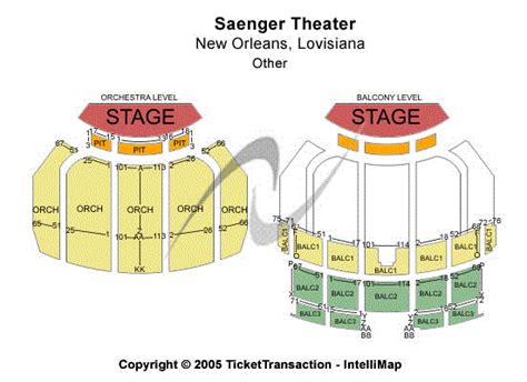 Saenger Theatre - La Seating Chart | Saenger Theatre - La Event Tickets & Schedule