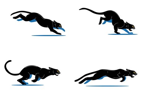 Panther running animation on Behance