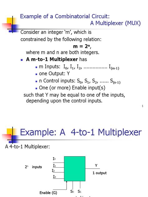 Example of a Combinatorial Circuit: A Multiplexer (MUX) | Electrical Engineering | Physics ...