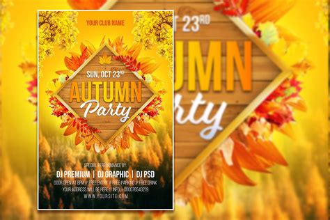 Autumn Flyer or Poster Template Graphic by Tebha Workspace · Creative ...