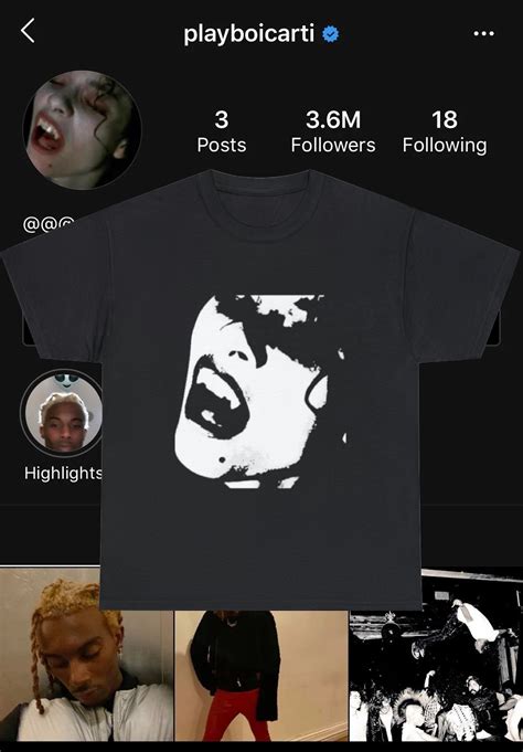 Playboi Carti Instagram Profile Picture Tee// Opium Vamp - Etsy