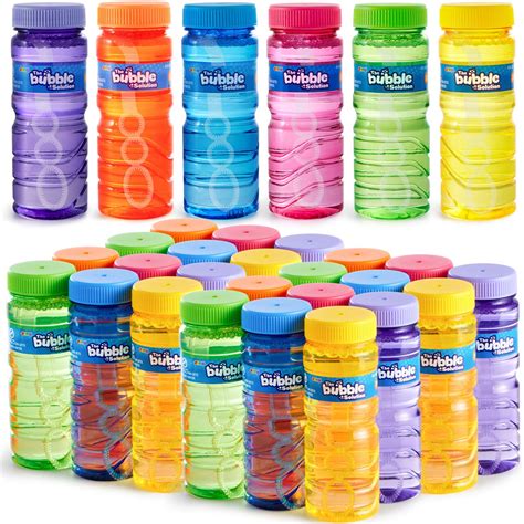 JOYIN 36 Pcs Bubble Bottles with Wand Assortment for Kids, 4oz Blow Bubbles Solution Novelty ...