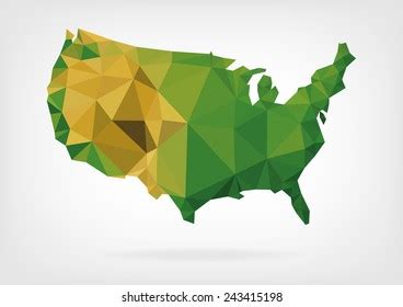 Low Poly Map Usa Stock Illustration 243415198 | Shutterstock