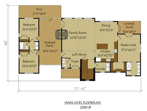 Dogtrot House Plan - Large breathtaking Dog Trot style floor plan