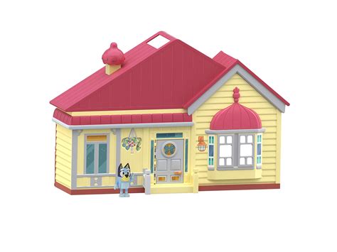 Bluey Heeler Family Home Play Set: 1 Official Collectable Bluey Action Figure, Large Playhouse ...