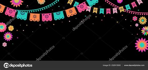 Mexican Fiesta banner and poster design with flags, flowers, decorations Stock Vector by ©marish ...