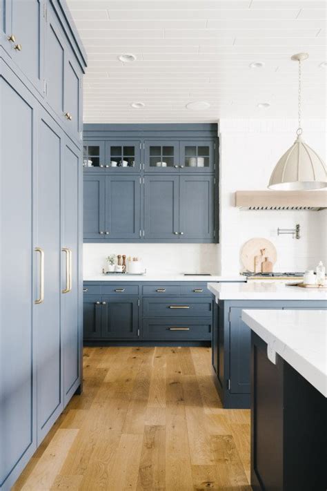 Transitional Kitchen with Blue-Gray Cabinets - Town & Country Living