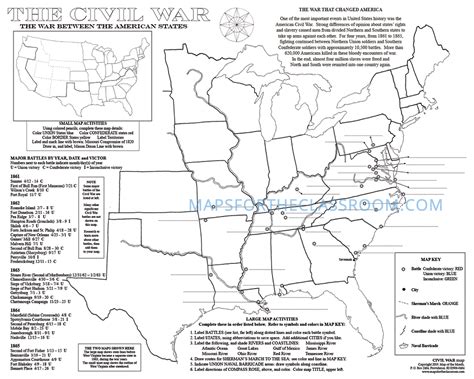 Civil War Map Worksheet