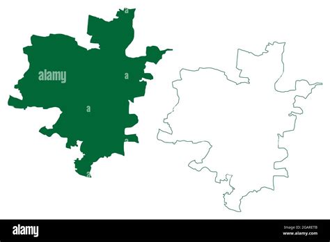 Illustration vectorielle de la carte du district de Hyderabad (État de ...