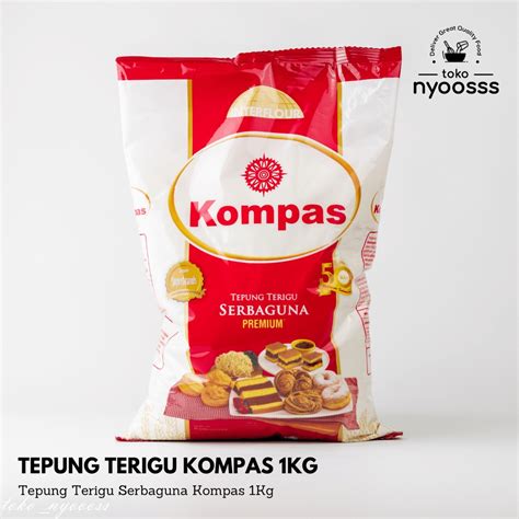 Jual Tepung Terigu Kompas Serbaguna 1Kg / Tepung Protein Sedang ...