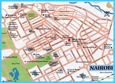 nice Map of Nairobi | Nairobi city, Nairobi, Tourist information