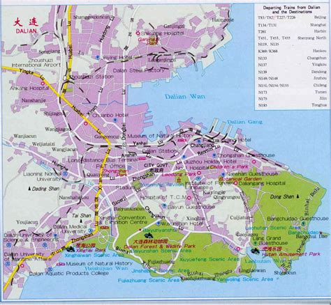 Dalian Map, Map of Dalian China, Dalian City, Tourist Map