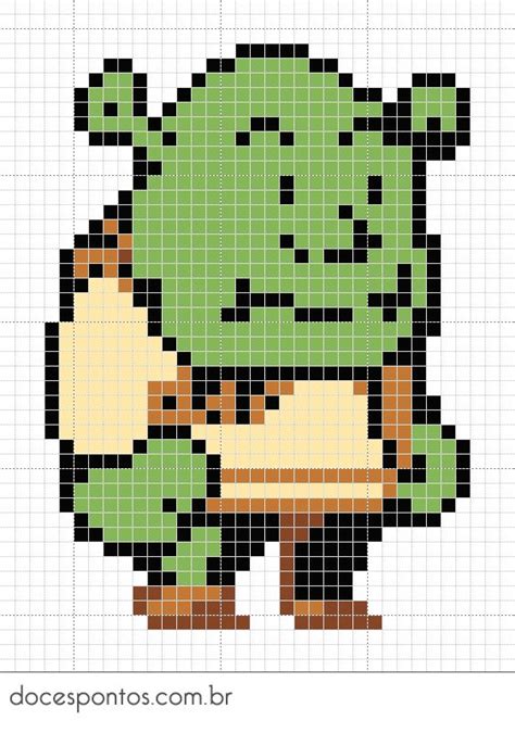 Shrek Pixel Art Grid Perler Shrek Pixel Bead Beads Patterns Minecraft | Images and Photos finder