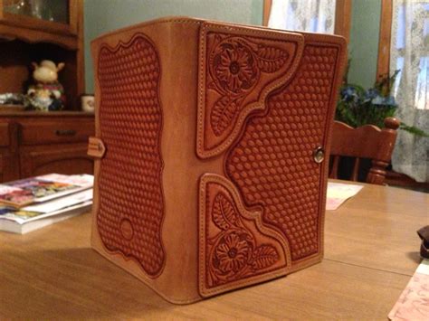 Hand tooled leather ipad case