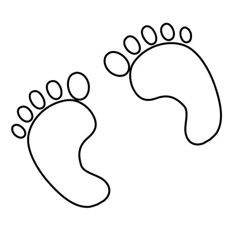 Footprints Outline Clipart Free Stock Photo - Public Domain Pictures