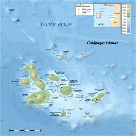 Printable Map Of Galapagos Islands | Adams Printable Map