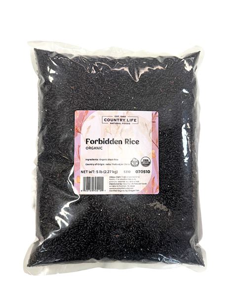 Forbidden Rice, Black, Organic | Country Life Natural Foods